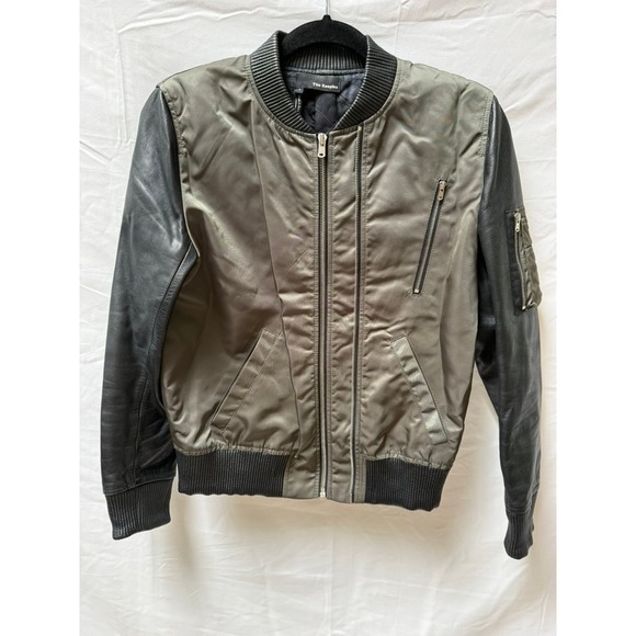 THE KOOPLES LEATHER SLEEVE BOMBER JACKET - Picture 1 of 7